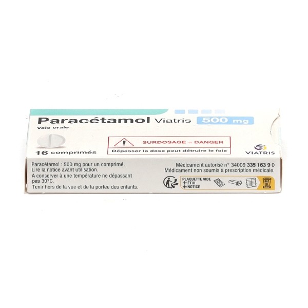 Paracétamol Viatris 500 mg comprimé