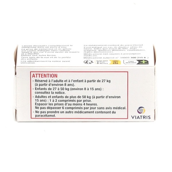 Paracétamol 500 mg Viatris comprimé effervescent