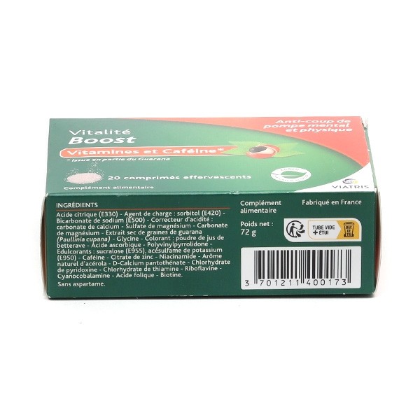 Vitalité Boost comprimés effervescents