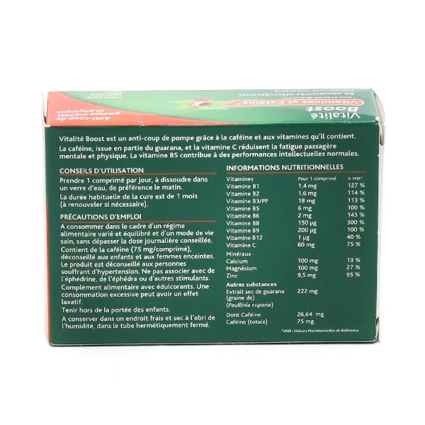 Vitalité Boost comprimés effervescents