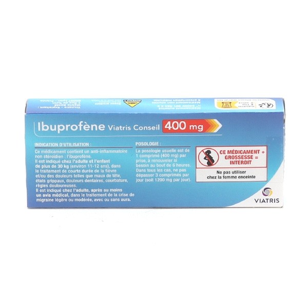 Ibuprofène 400 mg comprimé anti inflammatoire