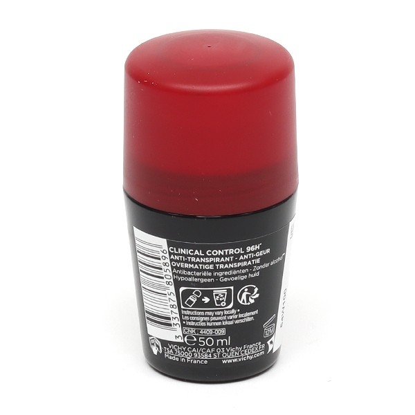 Vichy Homme déodorant détranspirant Clinical Control 96h bille