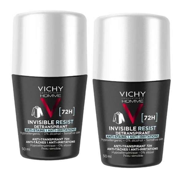 Vichy Homme déodorant Invisible Resist Dermo-détranspirant 72 h bille