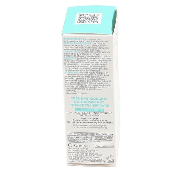 Vichy crème traitement anti-transpirant 7 jours