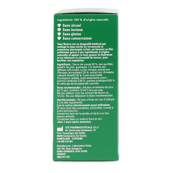 Vicks Natura sirop Toux sèche et grasse