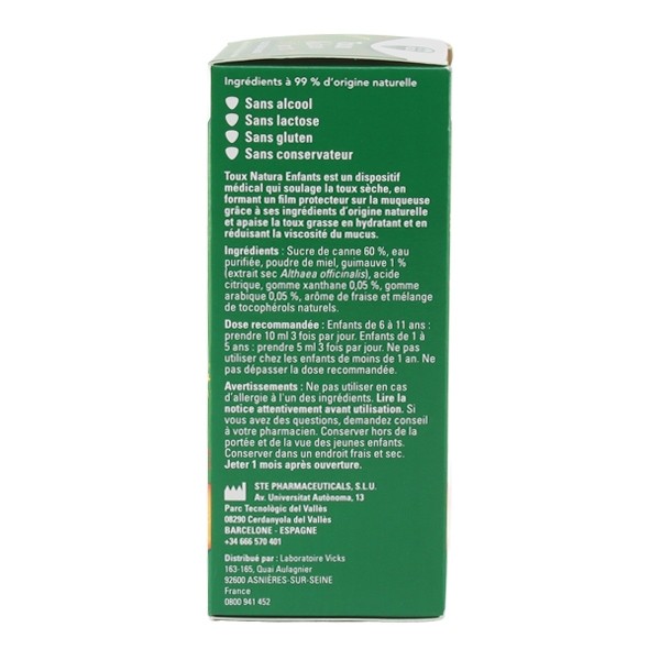 Vicks Natura Sirop toux enfant