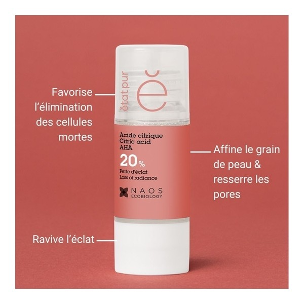 Etat pur acide citrique AHA 20%