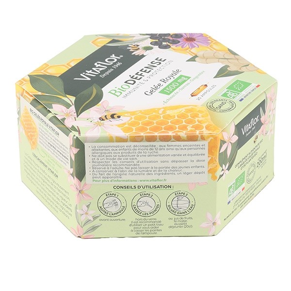 Vitaflor Bio Défense Gelée Royale 1500 mg ampoules