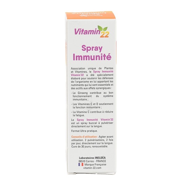 Vitamin'22 spray immunité
