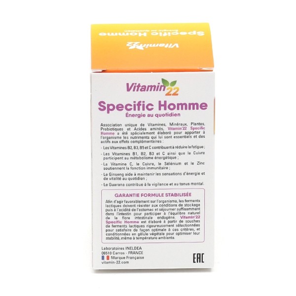 Vitamin'22 specific homme gélules