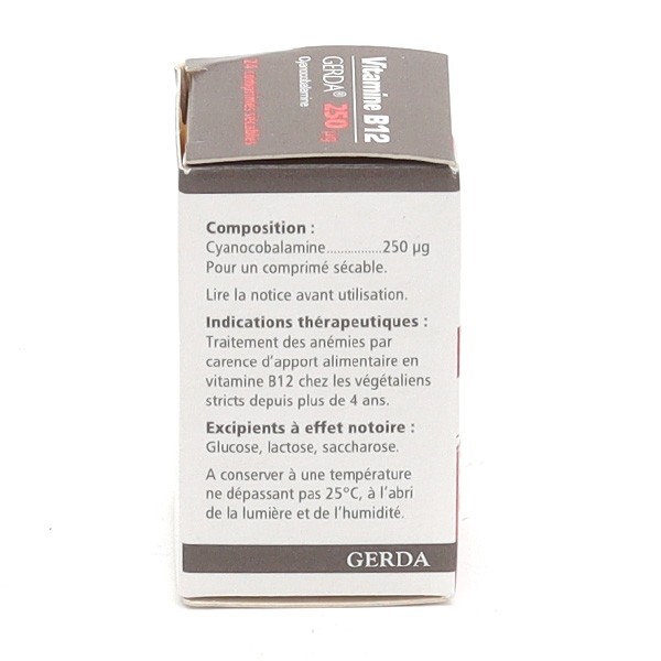 Vitamine B12 Gerda comprimé 250 µg