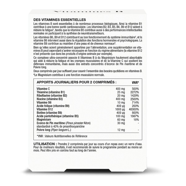 Vitamines B comprimés