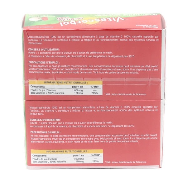 Vitascorbol Acérola 1000 comprimés à croquer