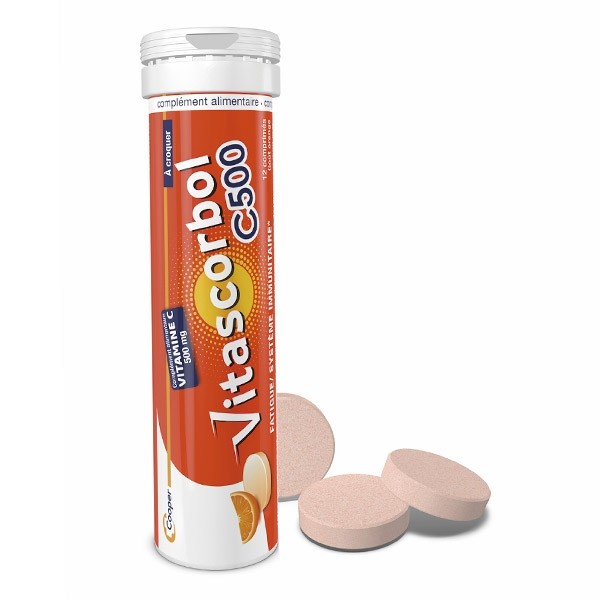 Vitascorbol Vitamine C 500 mg comprimés à croquer