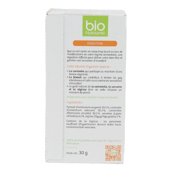 Bio Nutrisanté infusion Digestion sachets