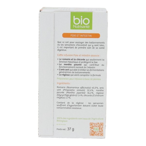 Bio Nutrisanté infusion Foie et Intestin sachets