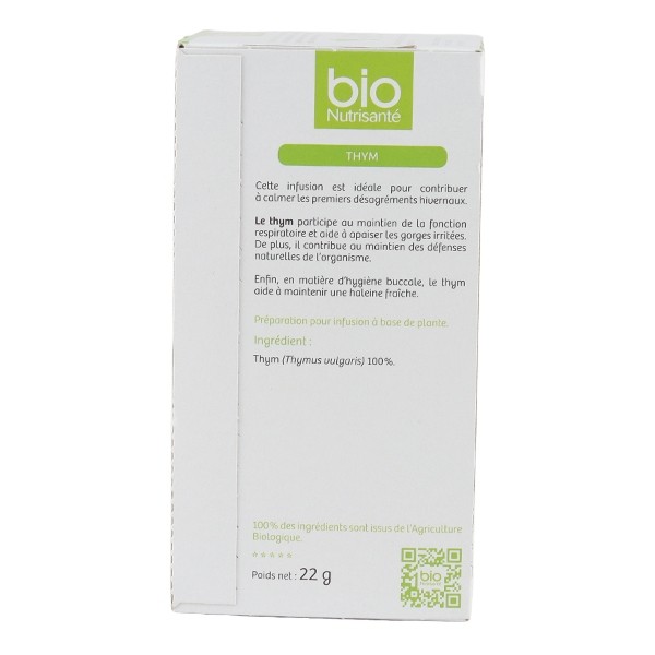 Bio Nutrisanté infusion Thym sachets