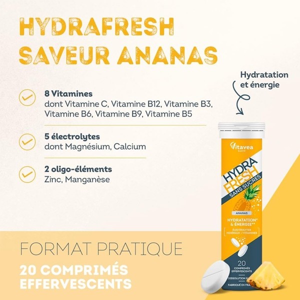 Vitavea Hydrafresh comprimé effervescent