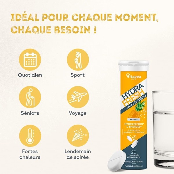 Vitavea Hydrafresh comprimé effervescent