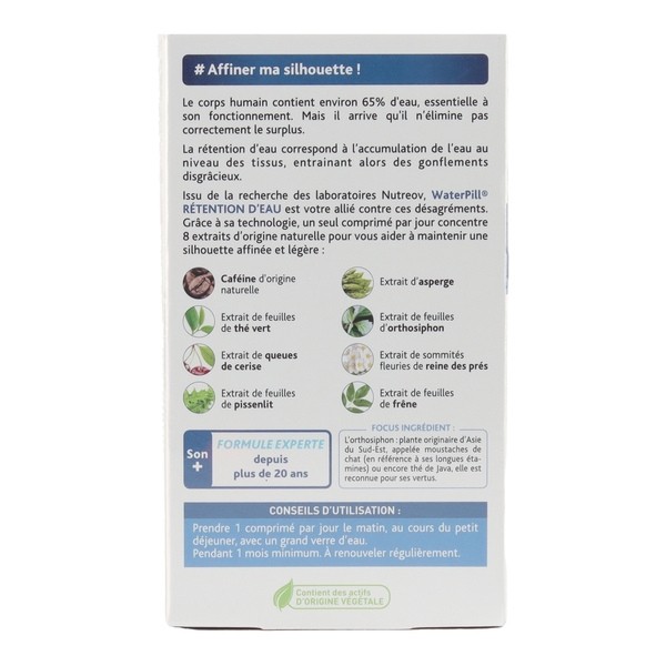 Water Pill rétention d'eau comprimés