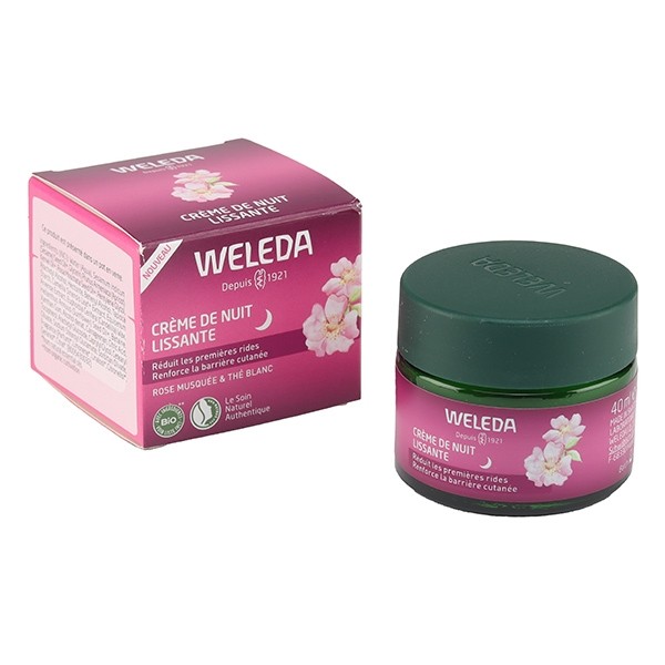Weleda Crème de nuit lissante Rose musquée et Thé blanc Bio