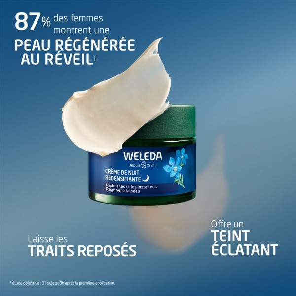 Weleda Crème de nuit redensifiante Bio Gentiane bleue et Edelweiss