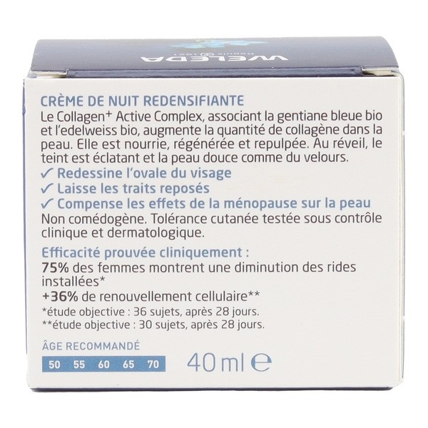 Weleda Crème de nuit redensifiante Bio Gentiane bleue et Edelweiss