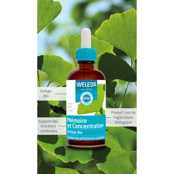 Weleda Mémoire et Concentration Gingko Bio