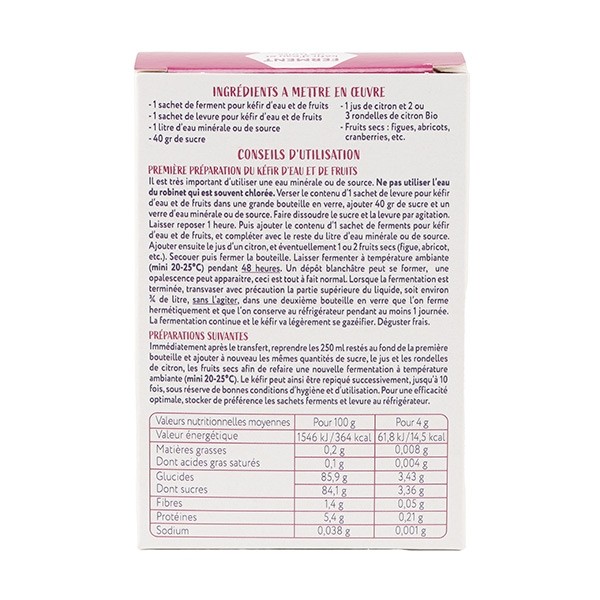 Yalacta ferments pour Kefir fruit