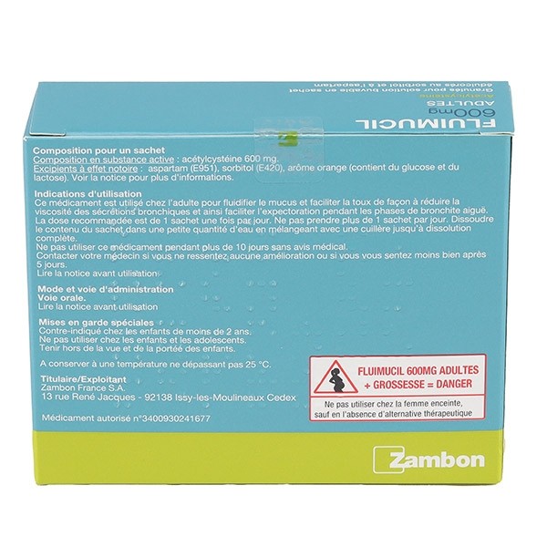 Fluimucil expectorant 600 mg sachet