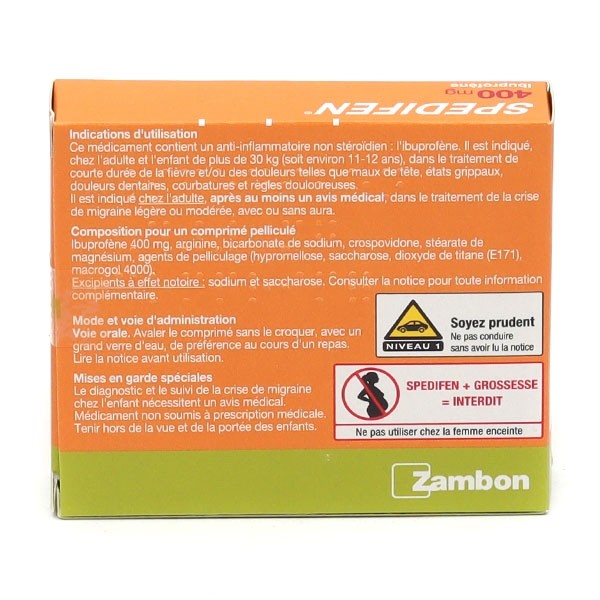 Spedifen 400 mg comprimé