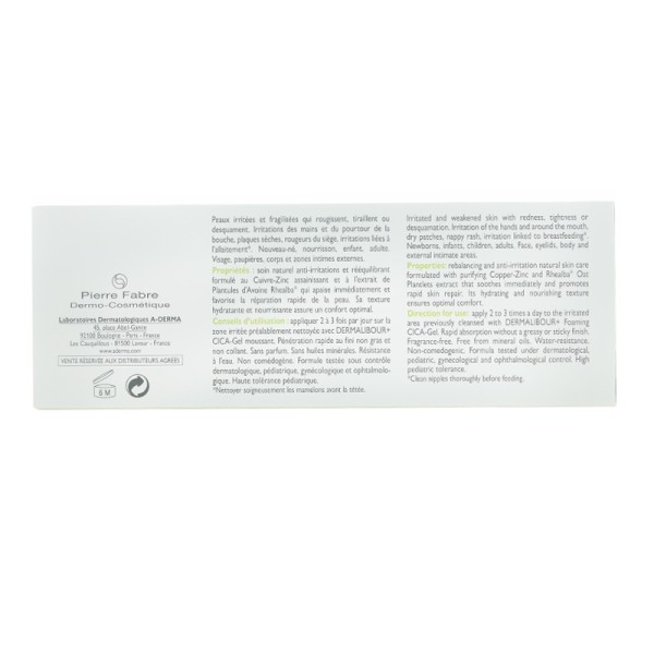 A Derma Dermalibour+ Cica crème réparatrice