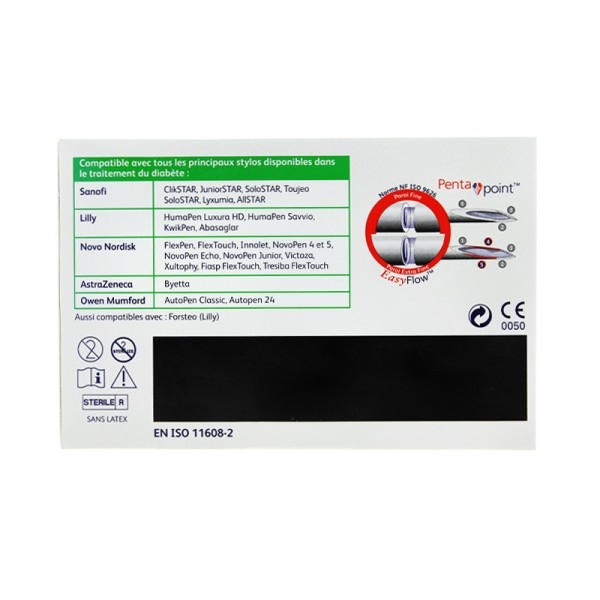 BD Micro Fine Ultra aiguille pour stylo à insuline x100