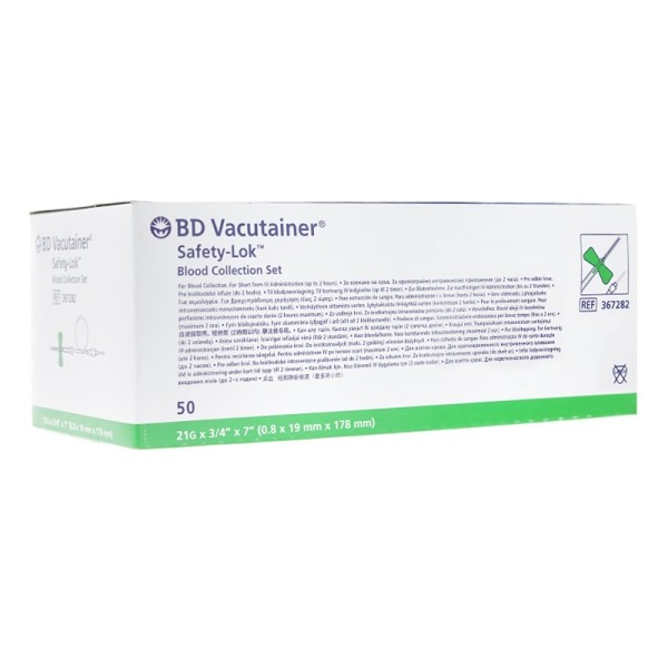 BD Vacutainer Safety Lok unité de prélèvement sécurisé 50 unités