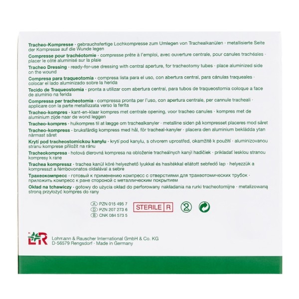 Lohmann Metalline compresse pour trachéotomie