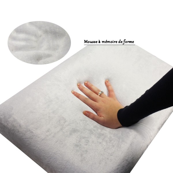 Oreiller au charbon de bambou Végélya 55 x 37 cm