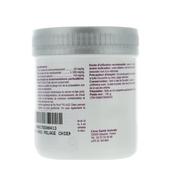 Pet Phos Pelage chien comprimés