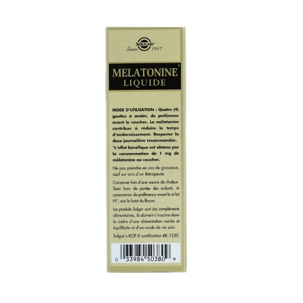 Solgar Mélatonine liquide 1,6 mg
