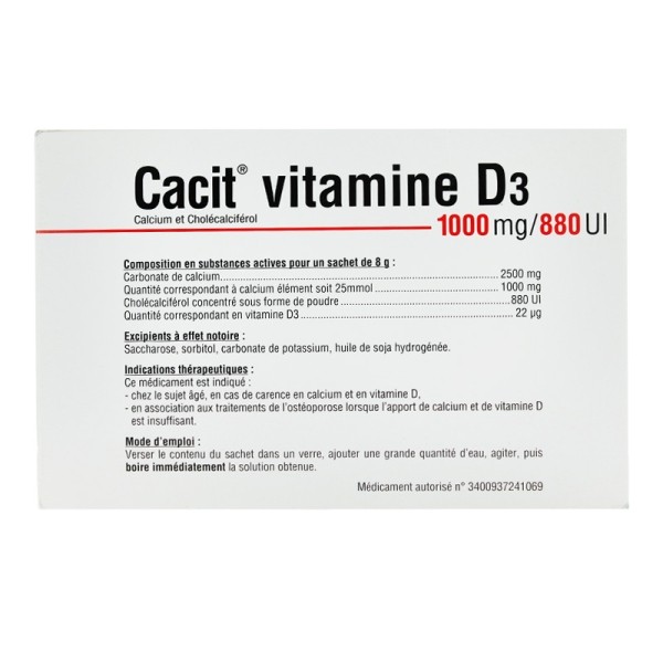 Cacit Vitamine D3 1000 mg