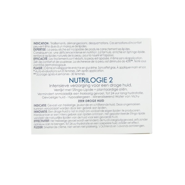 Vichy Nutrilogie 2 soin intense peau très sèche