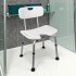 Chaise de douche avec poignées découpées