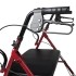 Rollator 4 roues assise et dossier