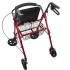 Rollator 4 roues assise et dossier