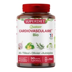 Complément alimentaire Quatuor SuperDiet Cardiovasculaire bio en gélule