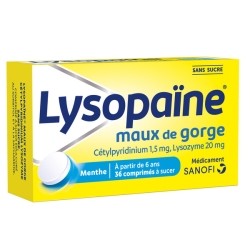 Lysopaine pastille pour la gorge Menthe