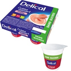 Delical crème dessert HP HC fraise pour diabétique