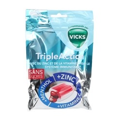 Pastilles Vicks Triple Action sans sucres