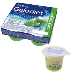 Gelodiet sans sucre eau gélifiée menthe en cas de dysphagie