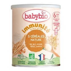Babybio 5 céréales nature Riz Blé Avoine Seigle Quinoa