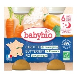 Babybio Petit pot bébé Carotte Butternut Riz